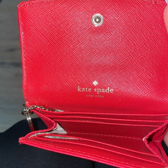 KATE SPADE New York red Wallet w/ Keychain - Picture 3 of 5